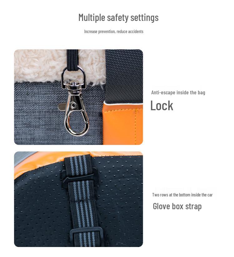 Pet Car Seat Cushion: Portable Safety Nest for Cats and Small Dogs