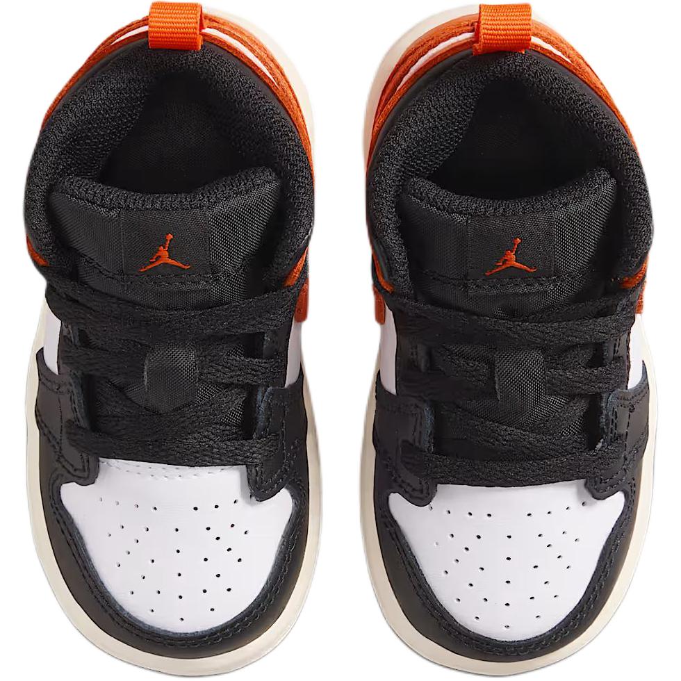 Air Jordan 1 Mid TD Shattered Backboard 2025 Trampki dla niemowląt Pomarańczowy Rozgwiazda Biały DQ8425-801