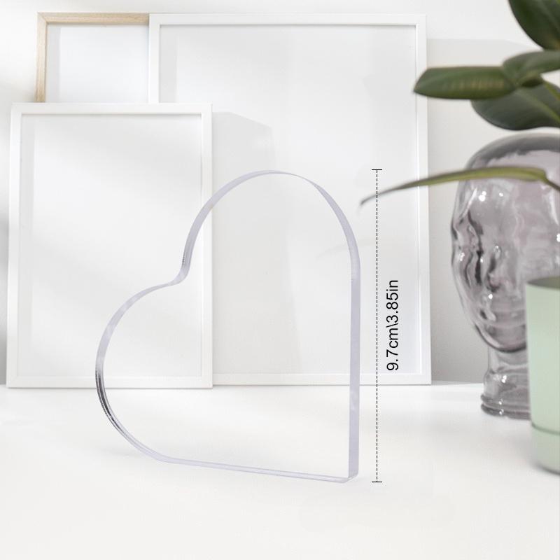 2D Flat Heart-Shaped Acrylic Keepsake Decorations Plaque, Gift for Mom, Suitable for Wall Decoration, Porch, Room, Villa, Accents Home, Hallway, or Wo