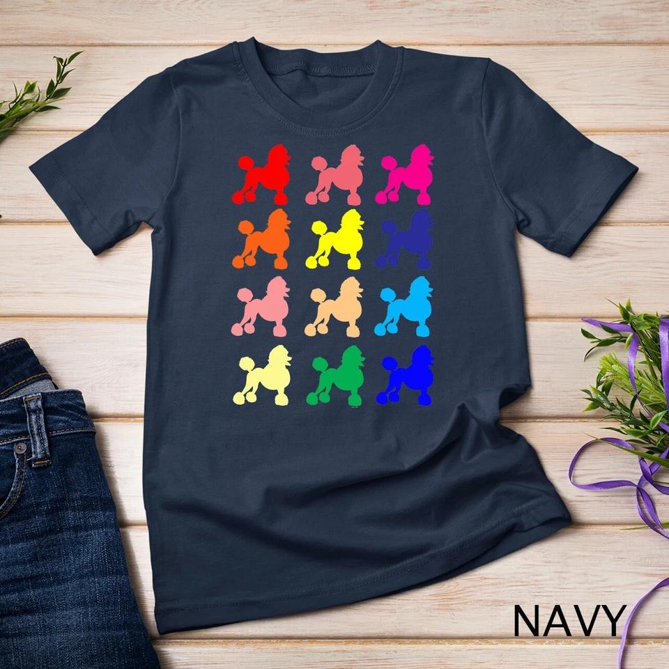 Poodle lovers dog pop art gift t shirt Unisex T-shirt 7 S