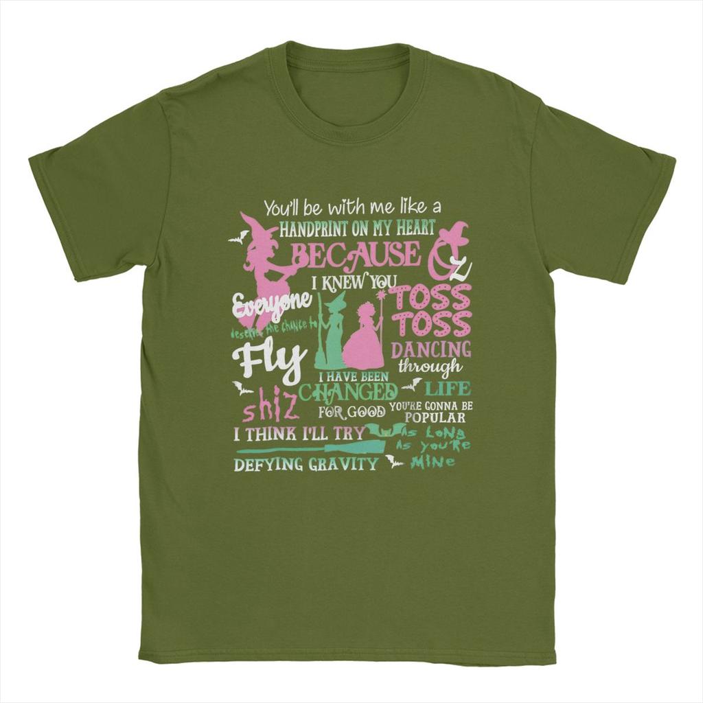 Herren Wicked Das Musical Film Glinda Elphaba T-Shirts Hexe Baumwolle Merch Neuheit Kurzarm Rundhals T-Shirt Geschenk T-Shirt