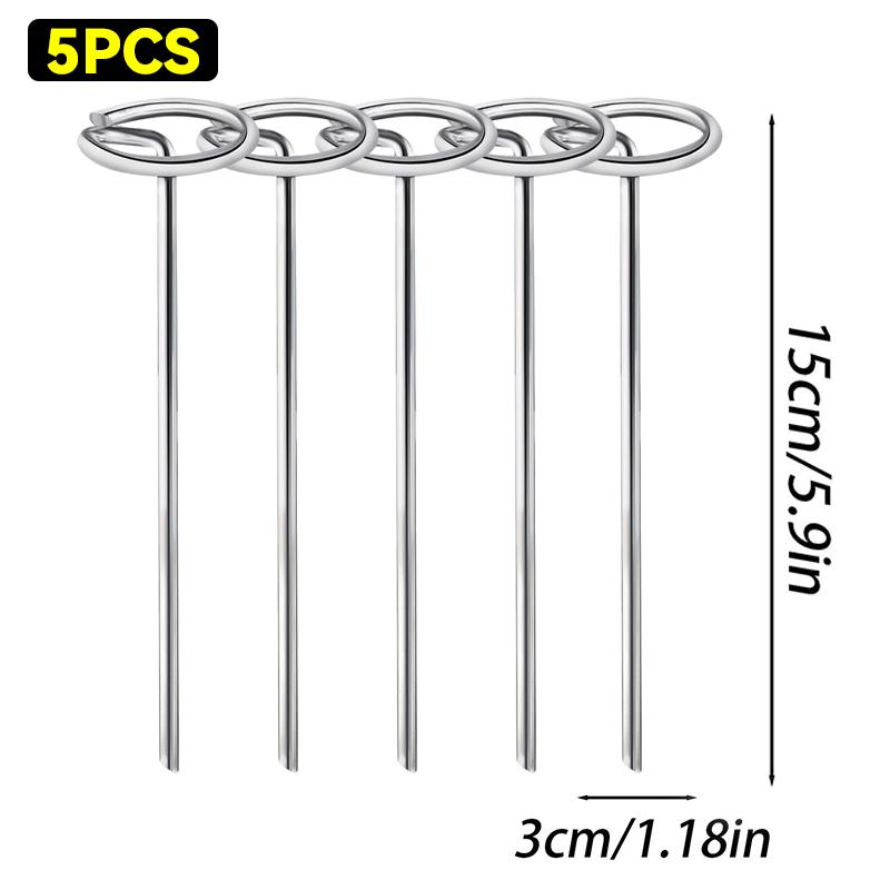 30/5 Stück G-Typ Gartenklammern Metallzaunrohrpfähle für den Außenbereich Garten Halten Rasenflächen Barriere Bodennägel Landschaftsspikes
