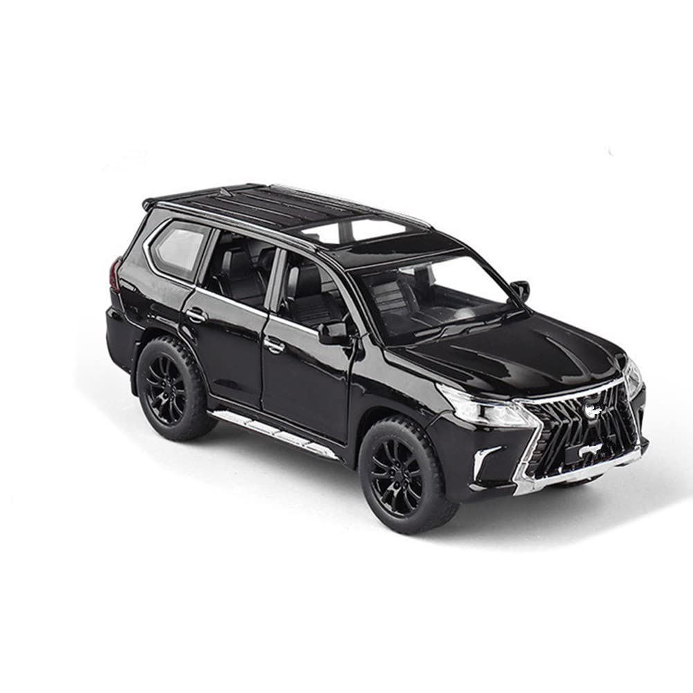 Scale Diecast Alloy Car with Sound Light Pullback for Lexus Toy Gift 1/32 & (LX570 SUV) -