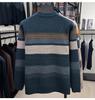 Men's Autumn/Winter 2025 Striped Knit Sweater - Middle-aged, Round Neck, Loose Fit, Elastic, Dad's Wardrobe Essential