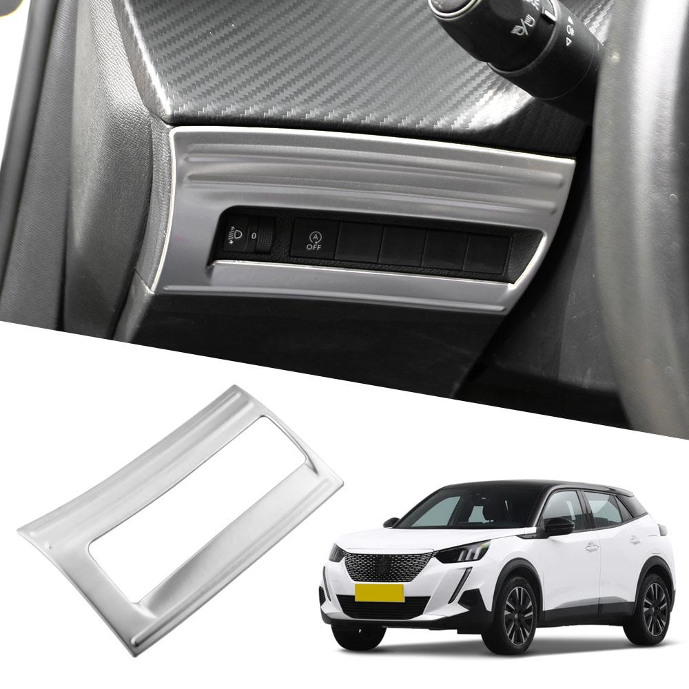 

Car Headlight Adjustment Button Trim Decoration Cover For Peugeot 2008 2019-2023 E2008 2020-2022 208 E208 2020-2025 LHD Acc