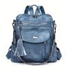 Adjustable Straps, Women's Large Capacity Backpack Stylish, Multiple Compartments, and Decorative Tassel Zipper Pulls Casual