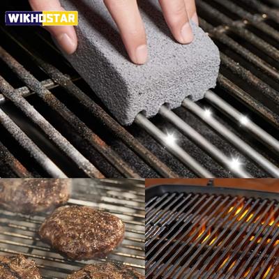 1 adet Barbekü Izgarası Temizleme Fırçası Tuğla Blok Barbekü Temizleme Taşı Pomza Taşı Barbekü Rafı Açık Mutfak Barbekü Aletleri İçin