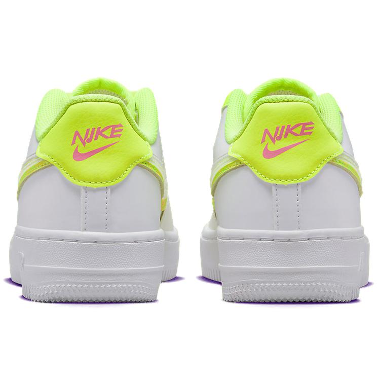 New Nike Air Force 1 LV8 'White Volt' GS DV1680-100
