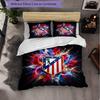 Set Lenzuola Atletico Madrid Modello 3 Pezzi Morbida Copripiumino in Microfibra con Federe per Camera da Letto