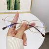 Fashion Anti Blue Light Round Glasses Ultra-Light Metal Frame Resist Fatigue Women Men Vintage Eye Protection Plain Spectacles