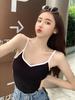 2026 Spring-Summer Women's V-Neck Cotton Camisole with Built-in Bra, Slim Fit Inner/Outer Wear