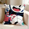 Retro Cartoon Game CCuphead  Square DoubleSided Printed Pillow Case Bedroom Bedside Pillow Sofa Cushion Cover