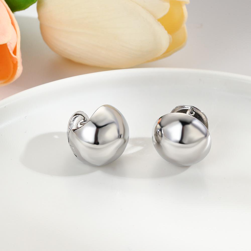 

Элегантные геометрические полированные серьги-кольца - Минималистичный и универсальный дизайн для женщин