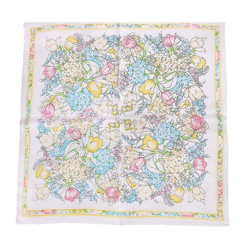 Tony&Candice 100% Silk Scarf Square Women 53*53CM  Scarves Ladies Ring&Wrap Oil Pattern Luxury Style  Soft Satin Neckerchief