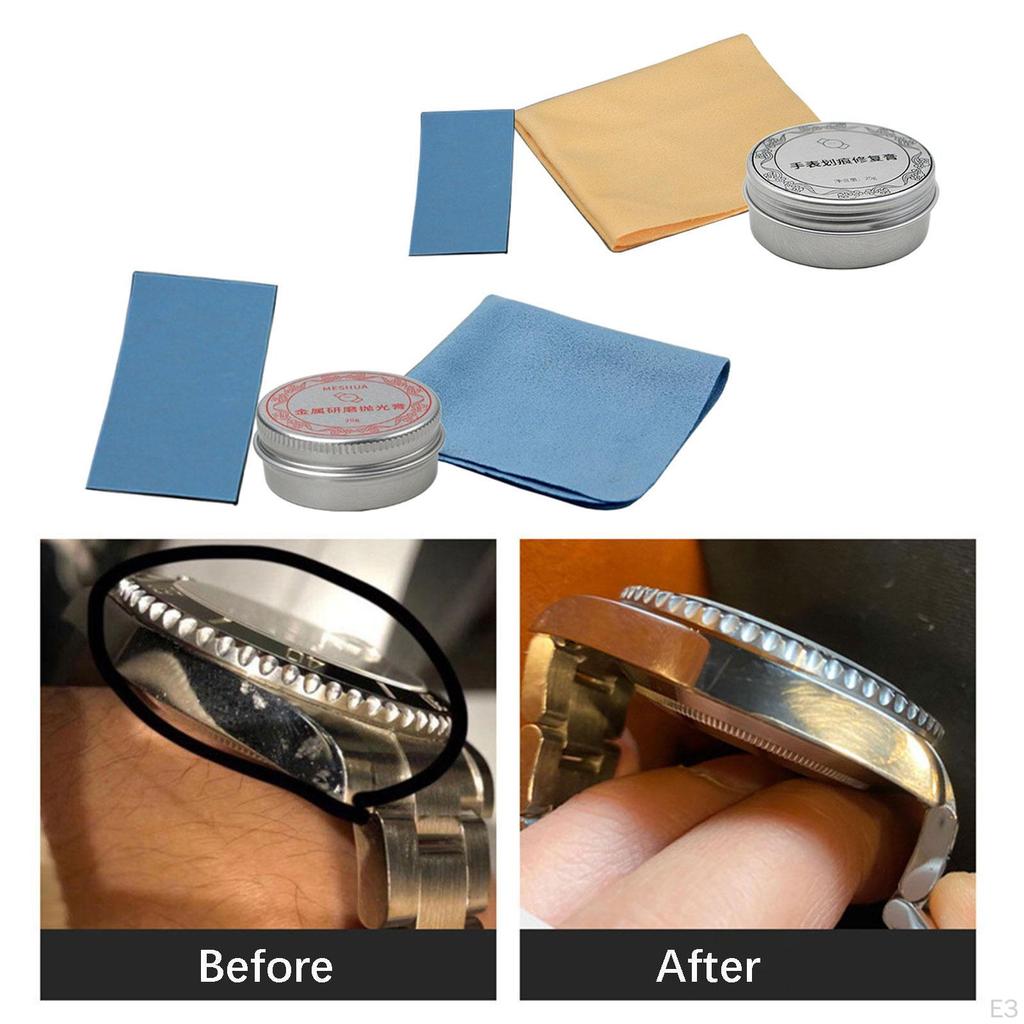 Watch Polishing & Cleaning Kit Jewelry Cleaner Accessories Scratch Repair Cream for Stainless Steel