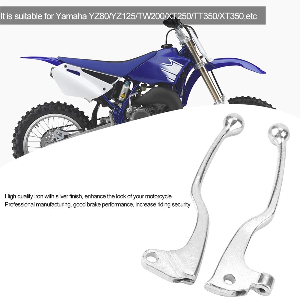 EBTOOLS Brake Levers, 1 Pair Motorcycle Clutch Brake Lever Handles for Ya-ma-ha YZ80 / YZ125 / TW200