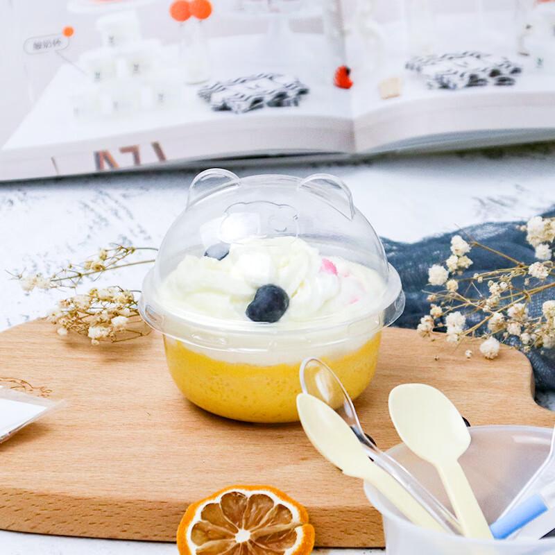 

Pabei Disposable Bear Chubby Dessert Cups with Lids