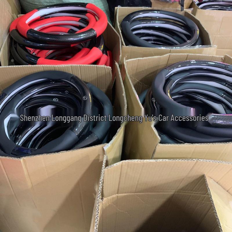 Universal Non-Slip Carbon Fiber Steering Wheel Cover - Ultra-Thin, All-Season Sports Edition