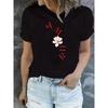 Women'S Casual Round-Neck T-Shirt with Stylish Letter Print for Spring and Summer