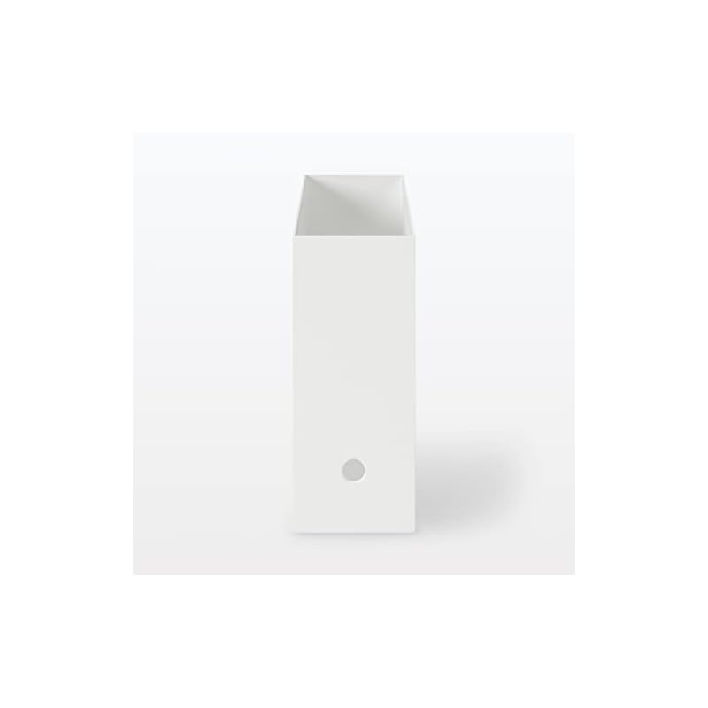 MUJI Recycled Polypropylene File Box - Standard Type - White Gray, Approx. W10 X D32 X H24cm, 83904364