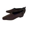 Retro Suede Square Head Low-heeled Single Shoes Women's Autumn and Winter 2025 New Soft Leather Versatile Commuter Grandma Women's Single Shoes