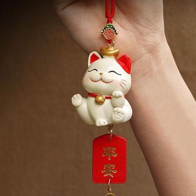 Gifts Japanese Lucky Cat Car Pendant Cute Creative Car Interior Accessories Blessing Kawaii Hanging Car Ornaments Home