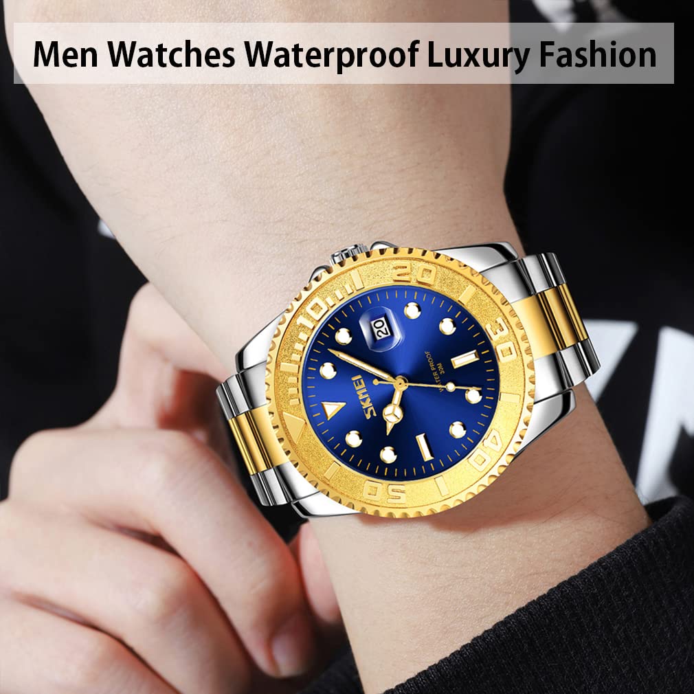 Classic Watches Men Waterproof Calendar Watch For Man Luxury Stainless Steel Business Clock New