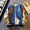 Herren Oversized Baseballjacke Mit Gesticktem Design Lässige Streetwear Lockere Passform Stehkragen