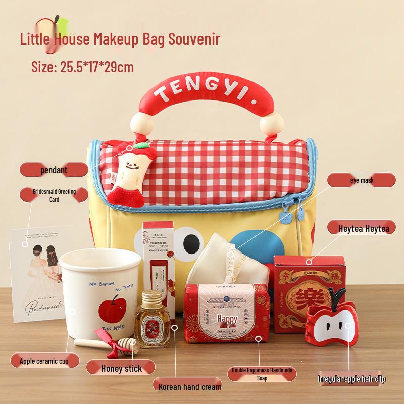 Geantă de machiaj elegantă pentru domnișoarele de onoare - Set cadou perfect pentru nuntă