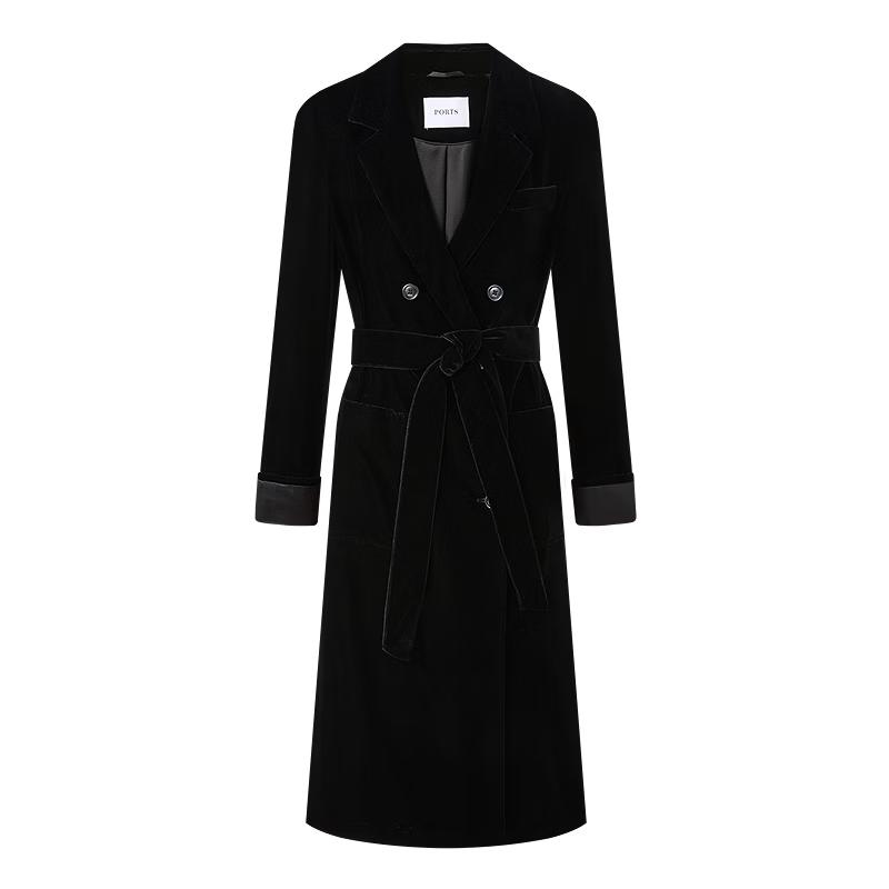 PORTS Women's Solid Long Sleeve Maxi Coat
