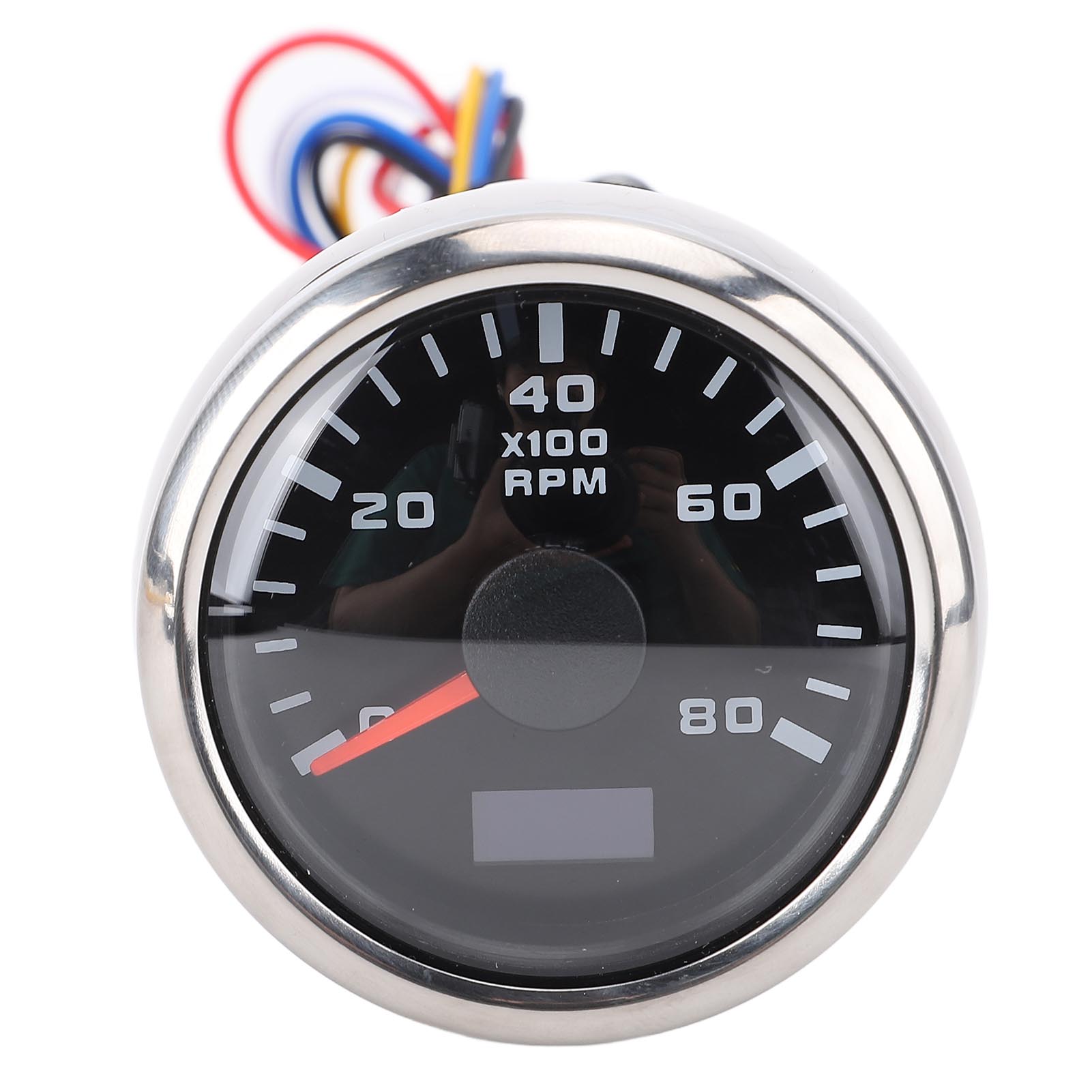 

Тахометр со счетчиком моточасов 2 дюйма 8000 об/мин 7-цветная подсветка Датчик оборотов для грузовика, трактора, автомобиля, дома на колесах, лодки DC 9