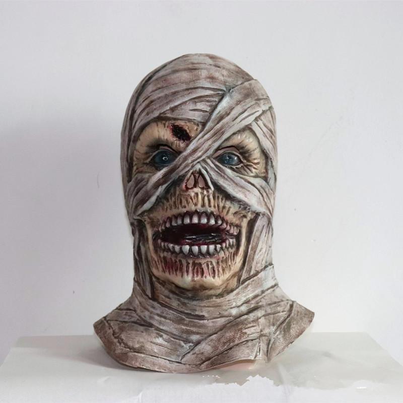Halloween Horror Latex Mummy Headgear Ghost Mask Holiday Atmosphere Props