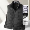 Men's 2025 Autumn/Winter Warm Down Vest: 90% Duck Down, Stand Collar, Sleeveless Trendy Jacket
