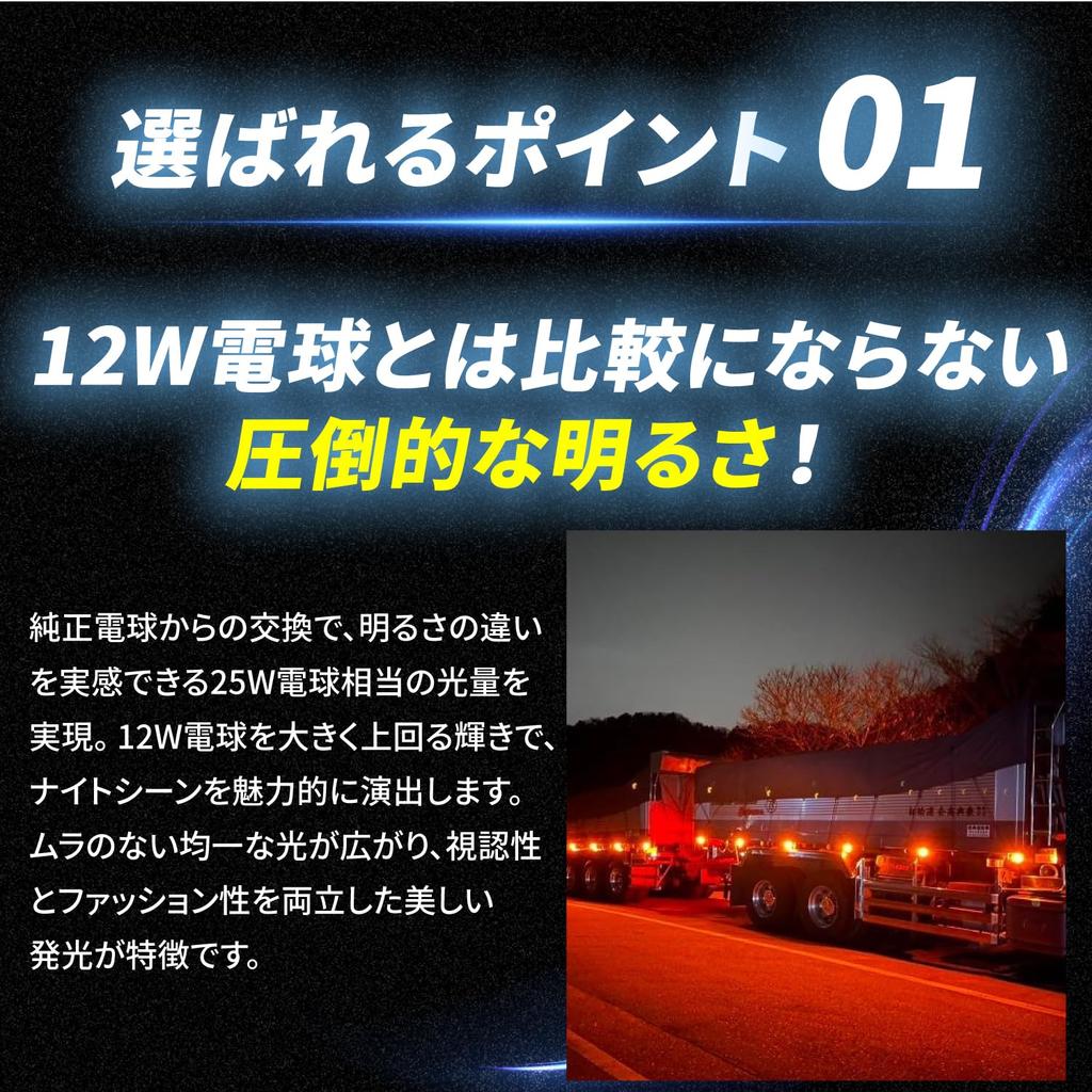 Takenous S25 LED Single White BA15s Luminous Luminous Bulb for Bus Truck Set of 2 (Takemura Shokai) Markers, Supplies, (White)
