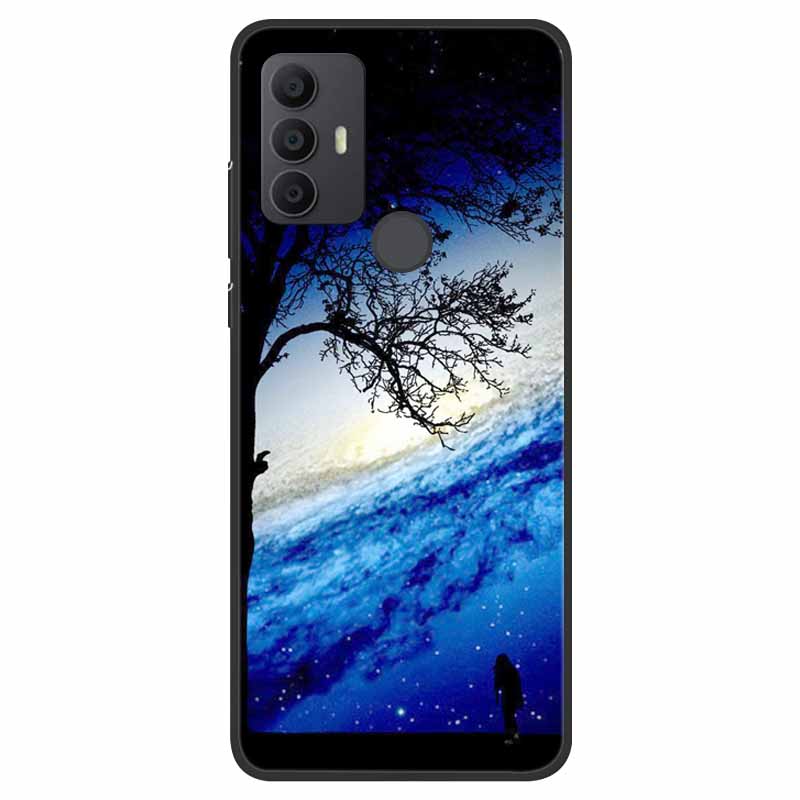 For TCL 30 SE Case Silicone Starry Space TPU Soft Back Cases For TCL 305 Cover Marble Painted for TCL 30SE TCL305 Fashion Bags