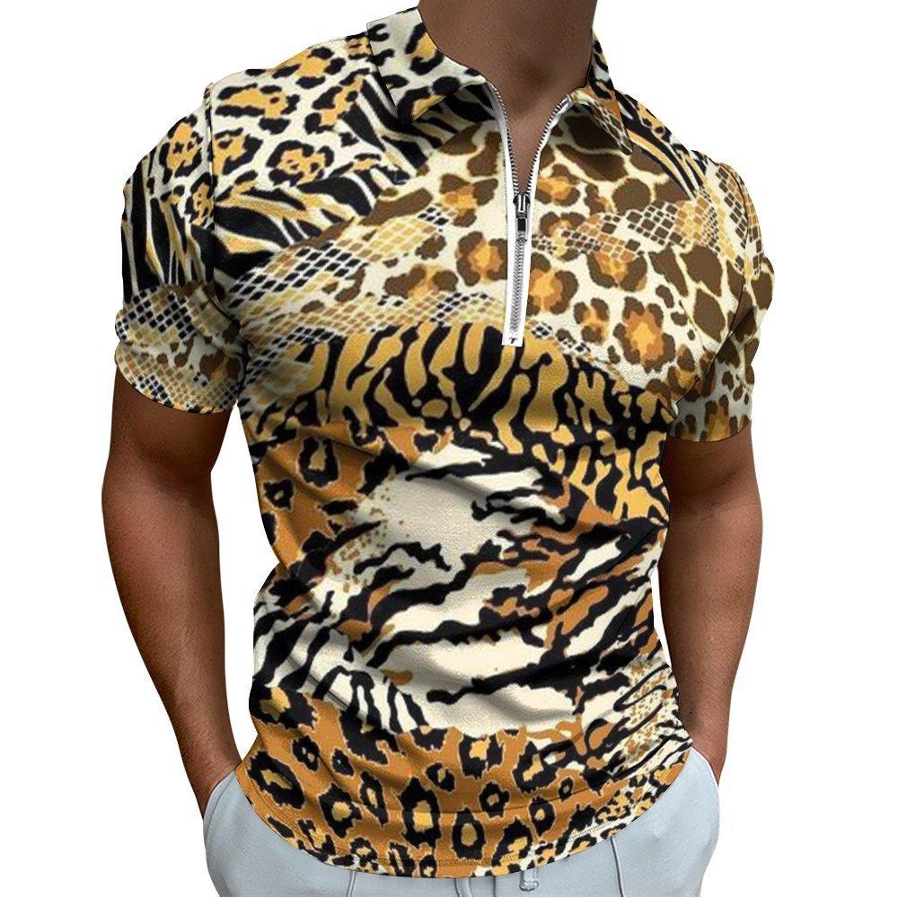 Nautical Print Short Sleeve Polo Shirt, Casual Summer Style for Men