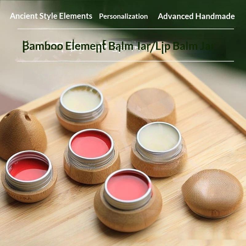 5G Mini Bamboo Cosmetic Container Cream Bottle Lip Balm Makeup Skincare Container Refillable Lotion Jar Empty Cosmetic Box