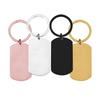Stainless Steel Military Dog Tag Keychain - Engravable, Colorfast, Round Corner, Smooth Surface