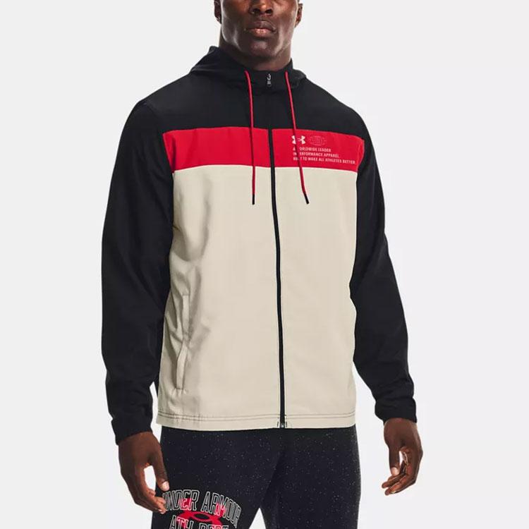 Under Armour Sportstyle Athletic Department Casual Windbreaker Jacket Men Jackets Black 1370358-001