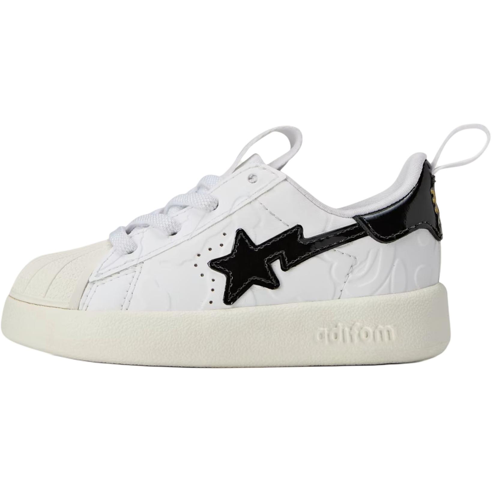 

Adidas Originals AdiFOM Abrasion Resistant Low top Toddler Shoes White Black Infant And Toddler JQ2401 25.5