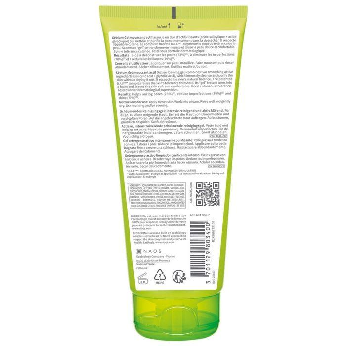 Bioderma Sébium Gel Moussant Actif Visage et Corps 200 ml