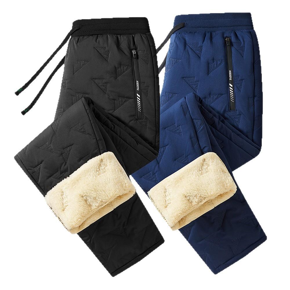 Men's Winter Fleece Pants Sherpa Lined Sweatpants Active Running Jogger Pants with Pockets Warm Drawstring Athletic Joggers Heavyweight Thermal Pants