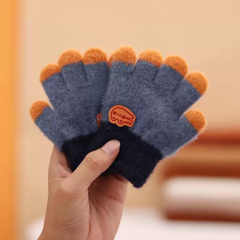 Baby Gloves for Winter, Cute and Warm for Toddlers, Boys and Girls, Five-Fingered Plush Gloves for Babies