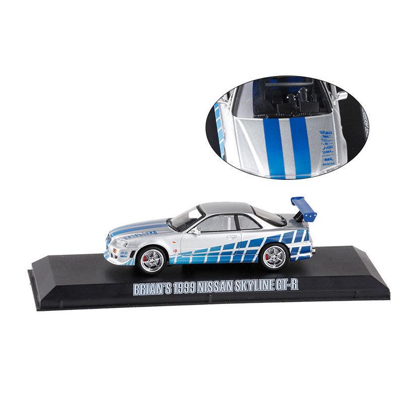 Hızlı ve Öfkeli Brian'ın 1999 Nissan Skyline GT-R 1:43 86208 Gümüş