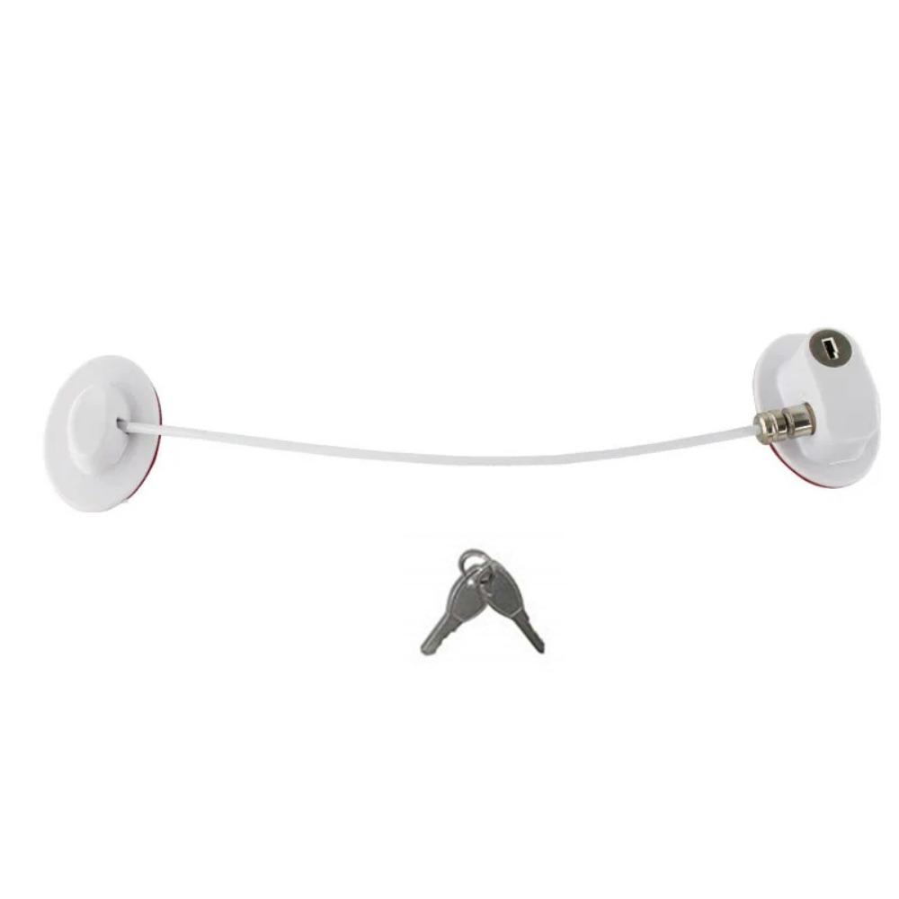 

Punch-free Child Proof Lock Stainless Steel Cable Security Lock with Keys Baby Safety Lock Window белый