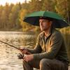 Windproof Portable Umbrella Hat Sunscreen Fishing Head Umbrella Rain Gear Head Umbrella Hat  Hiking