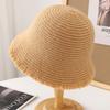 Mixed color knitted small fragrant wind bucket hat women's autumn and winter casual versatile knitted bucket hat thermal basin hat