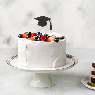 24 szt. Wykałaczki do tortu w kształcie biretu absolwenta Wielokrotnego użytku Dekoracje na przyjęcia z okazji sezonu absolutoryjnego do tortów babeczek Uroczystości tematyczne szkolne