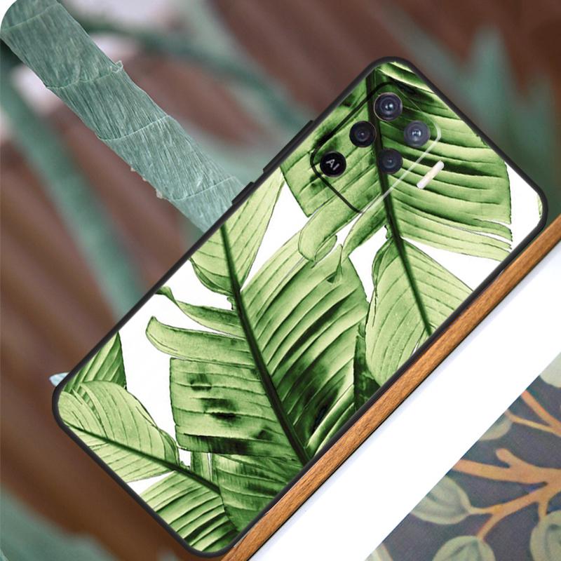 Banana Leaves For OPPO A57 A57S A77 A5 A9 A53 A52 A72 A96 A76 A16 A54 A74 A94 A38 A58 A78 A15 A17 Case