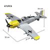 4 Types Military scene Aircraft Spitfire Fighter Model Building Blocks Airplane WW2 Army Bricks Toys for Children Boys